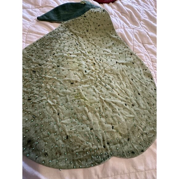 4 VTG Beaded Fruit themed Quilted Placemats Pear Apple Orange Plum table top htf - Picture 3 of 13